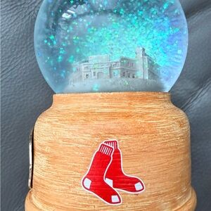 Boston Red Sox Snow Globe with Wooden Base